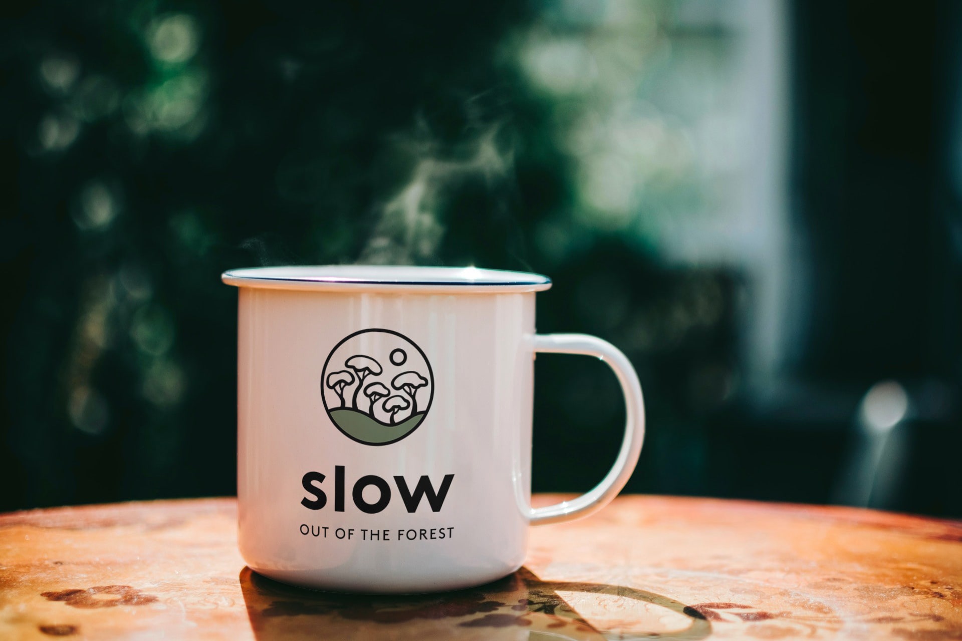 Slow Benefit - Coffee with a nature background